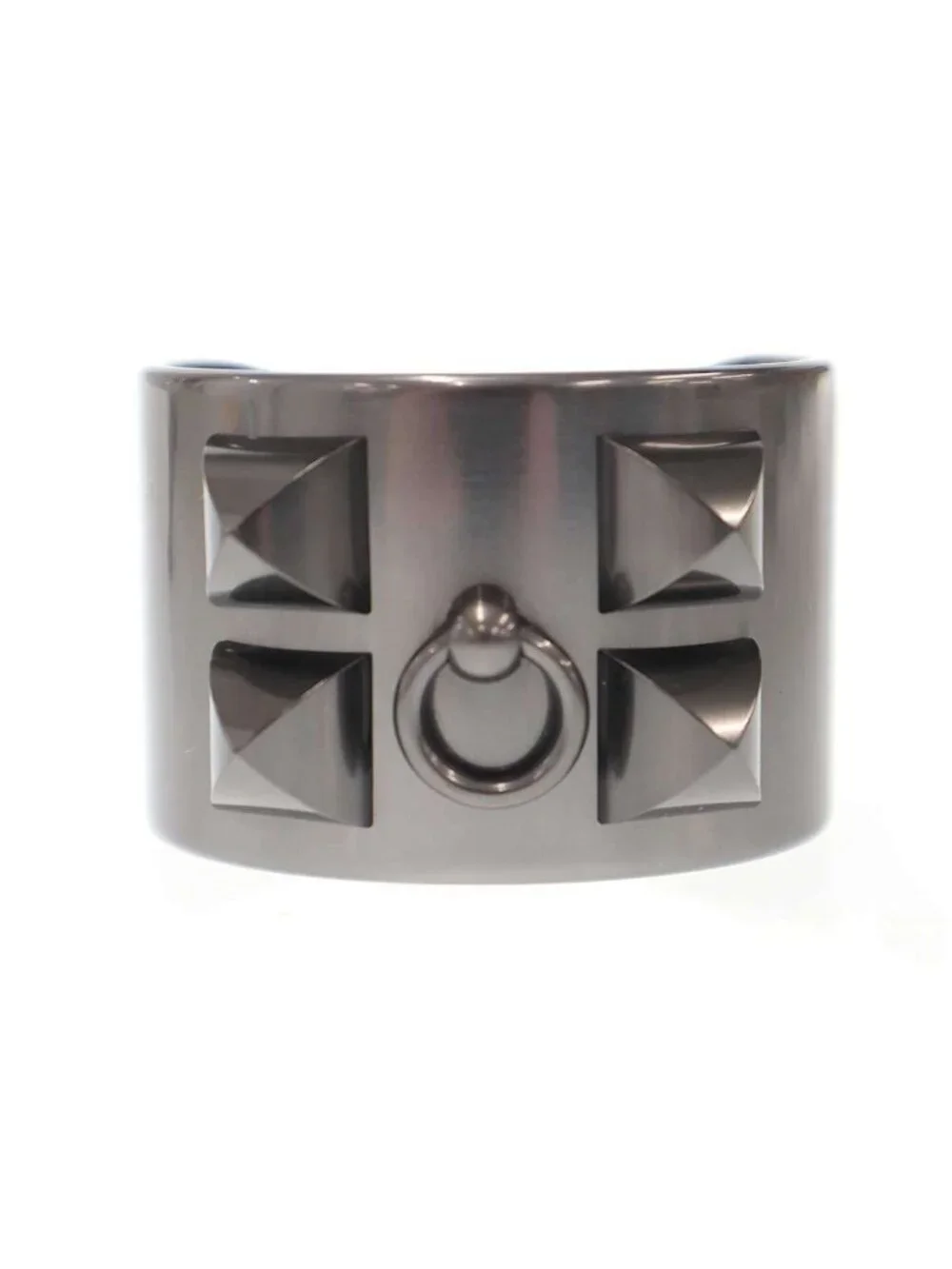 Hermes Collier de Chien Noir Bracelet de Bangle Black